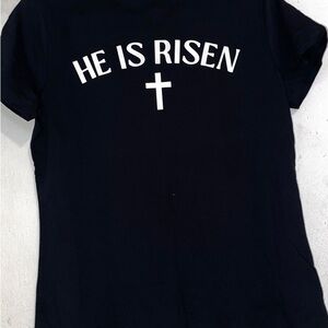 Unisex  Black T-Shirt, He is risen